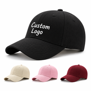 Casquette de golf ajustable certifiée par l'usine, en coton non structuré noir, avec logo personnalisé imprimé, logo brodé en 3D, casquettes snapback - Product Image 1