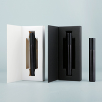 SUMEEAR Flacon pulvérisateur de parfum en verre noir mat 15 ml avec pompe, pulvérisateur UV-électroplaqué, bouchon personnalisé, rechargeable, diffuseur à bâtonnets