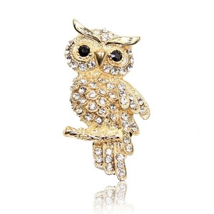 Haute qualité luxe strass hibou broche hommes femmes épingles <span class=keywords><strong>à</strong></span> <span class=keywords><strong>linge</strong></span> accessoires Vintage hibou Corsage - Product Image 6