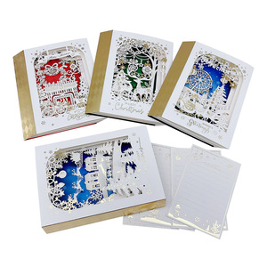 Tarjeta <span class=keywords><strong>de</strong></span> Felicitación Navideña 3D, Adorno <span class=keywords><strong>de</strong></span> Escritorio <span class=keywords><strong>de</strong></span> Papel Recortado, Tarjeta <span class=keywords><strong>de</strong></span> Agradecimiento con Sobre - Product Image 3