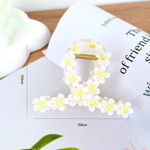 Spring <b>Flower</b> Hair Claw Clip <b>Sweet</b> Plastic Shark Clip Eco-Friendly Prom Hair Accessory Wholesale - Product Image 6