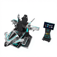 Funspace Factory, venta al por mayor, parque temático de entretenimiento, funciona con monedas, 2 asientos, simulador de avión Vr, máquina de juego de disparos