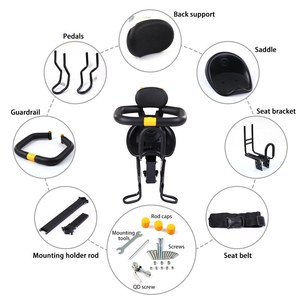 Di sicurezza per Bambini Posti Bici Anteriore Della Bici Del Bambino Seggiolini Per Bambini Sella <span class=keywords><strong>con</strong></span> il Piede Pedali Sostegno per la Schiena di Riposo per MTB Della Bici Della Strada <span class=keywords><strong>bicicletta</strong></span> - Product Image 4