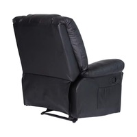 Fauteuil inclinable manuel en cuir pneumatique inclinable avec fonction de massage et de chaleur pour le salon