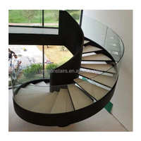 Escalier en spirale d'intérieur en spirale fantaisie Kits de mains courantes de garde-corps d'escalier en verre/escaliers en spirale extérieurs