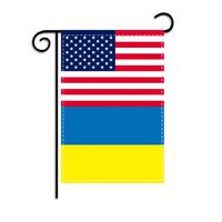 Drapeaux et bannières promotionnels pour l'extérieur USA/UKRAINE FLAG
