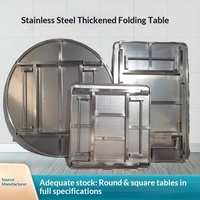 Table de restaurant pliable, design moderne en métal carré, style antique, portable, gain de place, mobilier commercial