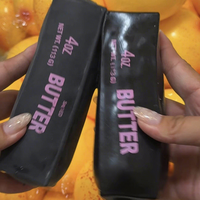 Boule anti-stress noire en forme de bâton de beurre, faite à la main, croustillante et moelleuse, jouet de Noël artisanal
