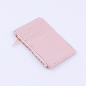 Tarjetero y monedero de cuero PU multicapa personalizable, mini billetera corta multifuncional con cremallera. - Product Image 2