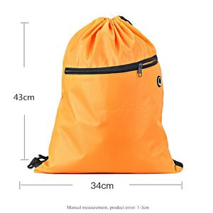 Simple Eco-friendly Customizable Size Unisex Sports <b>Backpack</b> Waterproof Polyester <b>Drawstring</b> Storage Bag - Product Image 4