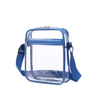 Klare PVC-Tasche Stadium Approved PVC Cross body Messenger Bag durchsichtige Geldbörse Transparente Schulter-Schulter tasche