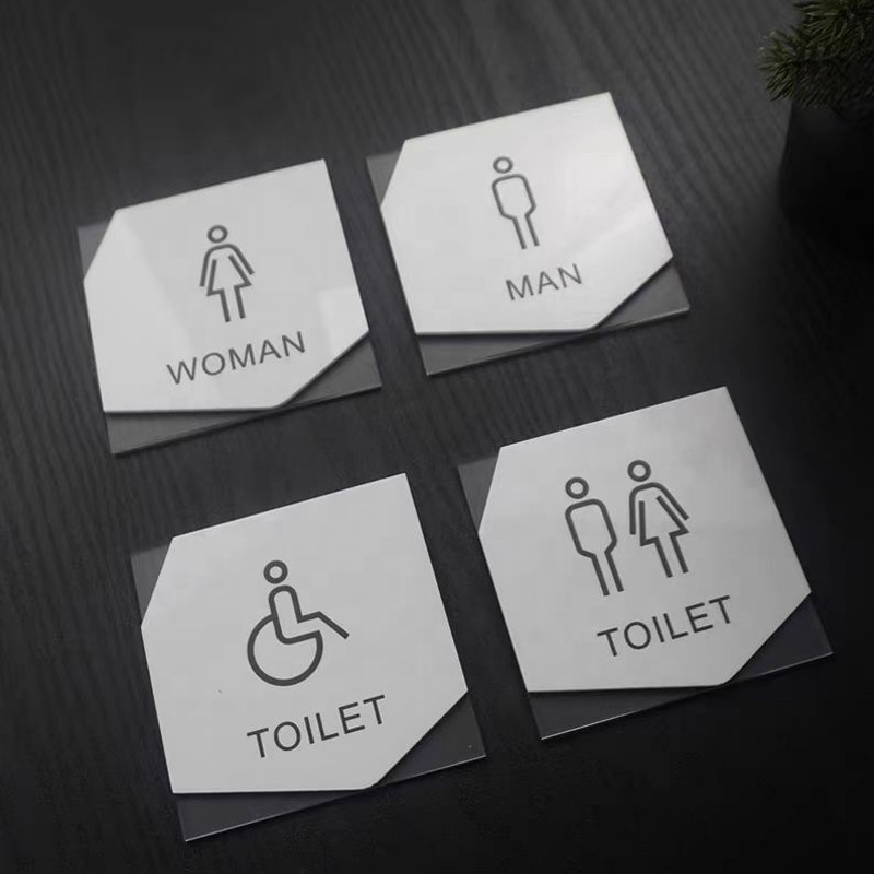 1 Pair Toilet Sign Stickers MEN & WOMEN Toilet... - Vicedeal - View #6