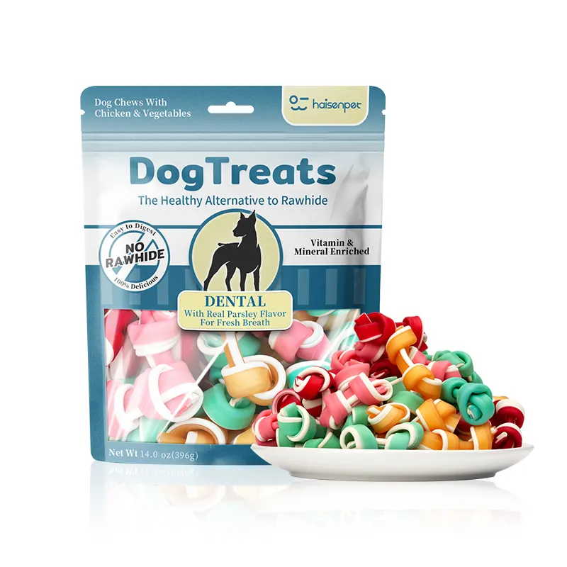Aliments pour animaux de compagnie de marque privée Temptations biologiques Saveur de boeuf Soins dentaires Friandises pour animaux de compagnie Friandises pour chiens
