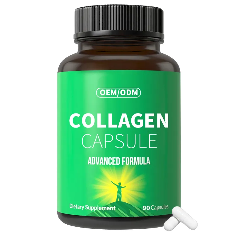 Nouveau produit OEM Supplément de collagène Protéger la santé de la peau Favorise la croissance des cheveux Supplément de protéines cutanées Capsule de collagène