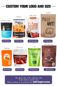 <span class=keywords><strong>Sachets</strong></span> en mylar avec fenêtre Emballage personnalisé refermable Noix Collations Alimentaires Pochette debout en plastique à fermeture éclair - Product Image 4