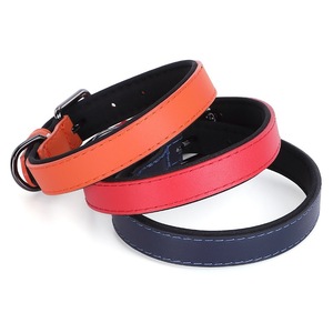 Premium Luxury Genuine Leather <b>Dog</b> <b>Collar</b> Soft Padded Fleece Lining Adjustable Heavy-Duty for <b>Small</b>/Medium Breeds - Product Image 3