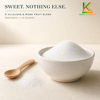 Mélange d'Allulose Naturelle et d'Extrait de Fruit du Moine, Compatible Keto, pour Édulcorant de Table en Sachet – Vente Directe Usine OEM