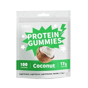 Gomitas de Proteína de Suero con Sabor a Coco de Buena Calidad, 17g de Proteína, Suplemento en Gomitas Blandas, Snack Portátil para el Bienestar Diario - Product Image 1