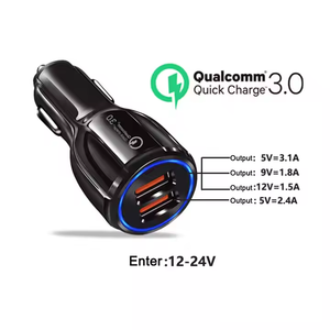 <span class=keywords><strong>Chargeur</strong></span> de téléphone portable pour voiture, <span class=keywords><strong>double</strong></span> USB, charge rapide 3.0, 18W 35W, électrique, pour Samsung 5V/3A, portable, dernier modèle - Product Image 6