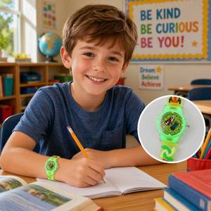 Reloj <span class=keywords><strong>Infantil</strong></span> de Silicona con Diseño de Coche, Moderno y Genial, para Niños Pequeños, 2024 - Product Image 3