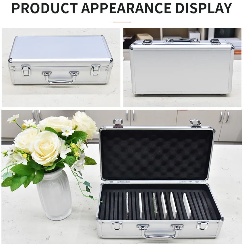 Factory Custom Marble Quartz Case Carry Board Catalog Suitcase Solid Surface Aluminum Case Stone Ceramic Tile Display Sample Box