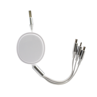 Cable de Datos de Carga Rápida 3 en 1, Cable USB Extensible Personalizado con Carga Segura para Múltiples Dispositivos