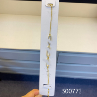 Fabricants de bijoux personnalisés OEM et ODM, fabricants de bijoux DIY, vente en gros, bracelet à breloques tendance en zircone plaqué or 18 carats, imperméable et anti-ternissement
