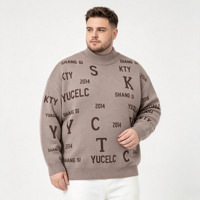 Pull Henley OEM pour homme, style décontracté streetwear, mode hip-hop, lettres personnalisées uniques, tricot jacquard, col montant, pull pour homme