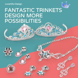 3 paires de chaussures de princesse en plastique à porter, couronnes, talons hauts, bijoux simulés et bagues pour filles, ensemble de jeu pour la maison, pour les 4-14 ans - Product Image 3