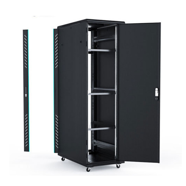 42U Network Server Cabinet 600mm Width 400mm Depth Floor Standing Data Center Rack Enclosure SPCC Steel Heavy Duty Castors