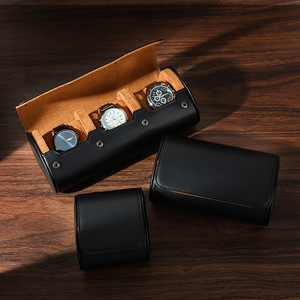 Nouvelle boîte à montres cylindrique pour hommes, style européen, étui de présentation pour montres-bracelets, <span class=keywords><strong>rangement</strong></span> pour montres mécaniques - Product Image 2