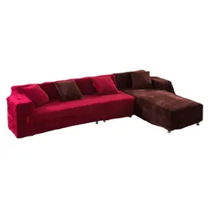 Bán Buôn Chất Lượng Mùa Thu Mùa Đông Đàn Hồi Flannel Vải Bảo Vệ Sofa Bìa