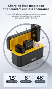 Bộ micro không dây chuyên nghiệp 2Mic, cầm tay, loại đeo cài áo, khử tiếng ồn, kèm sạc dự phòng - Product Image 4