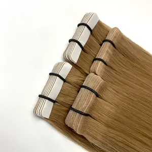 100% Virgin Human Hair Tape In Extensions Double Drawn Remy Tape In Hair Extensions For High-end Salon