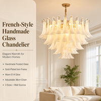 Lustre suspendu en verre de Murano LED, design moderne, lampe personnalisée, décoration intérieure pour mariage, hôtel, villa