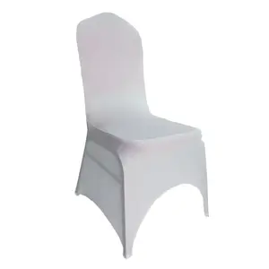 Copertura bianca della sedia di nozze dello Spandex dell'arco per il banchetto dell'hotel che pranza la fodera della sedia dell'ufficio