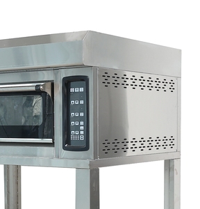 Four à gaz commercial 1 niveau 2 plateaux avec support pour boulangerie et usine de snacks - Product Image 5