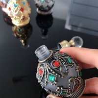 Bouteille de Parfum en Verre de Luxe 15ml, Style Dubai Arabe, Antique Papillon Vintage pour Huile Essentielle, Vente en Gros