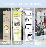 Support de bannière X pliable réglable et léger en aluminium, support d'affichage portable pour exposition et publicité