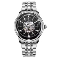 Montre mécanique automatique Citizen haut de gamme, boîtier en acier inoxydable, verre minéral renforcé, bracelet en cuir véritable