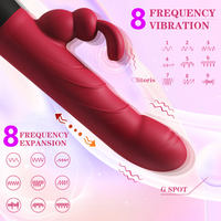 Erotikspielzeug-Box für Frauen Erwachsenen-Spielzeugbox Weinroter Rabbit G-Punkt Vibrator Doppelmotor Silikon Wasserdichtes Erwachsenen-Sexspielzeug für Frauen