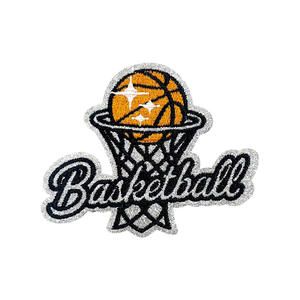 แพทช์เดนิมปักเลื่อมคุณภาพสูงสำหรับฤดูร้อน สีเขียวแดง รีดติดเสื้อผ้าผู้หญิง กระเป๋าและหมวก PVC 'Cheer MOM' 'MAMA' - Product Image 2