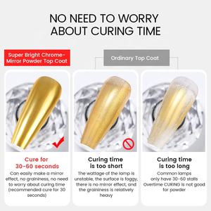 BORN PRETTY PRO <span class=keywords><strong>Top</strong></span> <span class=keywords><strong>Coat</strong></span> Gel Transparent Haute Brillance pour Poudre Chrome Sans Essuyage Anti-adhésif Longue Durée <span class=keywords><strong>Effet</strong></span> <span class=keywords><strong>Miroir</strong></span> Brillant Sans TPO Base Chrome - Product Image 4