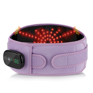 Ceinture de massage dorsale chauffante infrarouge vibrante en néoprène personnalisée et rechargeable avec batterie 5000 mAh noire pour soulager la douleur - Product Image 1