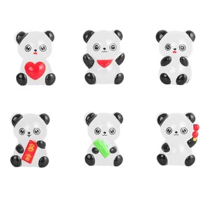 Lanshuo <b>Panda</b> Statue Resin Glow In Dark Cartoon Figure Toy Decor For Desk Car Unisex <b>Gift</b> - Product Image 5