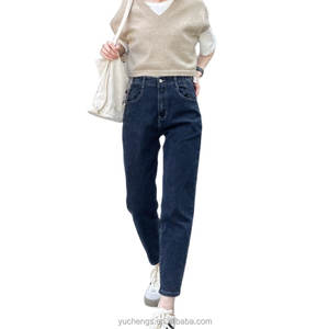 Pantalones vaqueros transpirables informales súper elásticos versátiles con diseño de muslo para mujer - Product Image 4