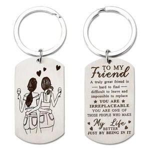 Migliori <span class=keywords><strong>amici</strong></span> grazie regalo a farfalla Sakura portachiavi in metallo acciaio inossidabile per il mio amico portachiavi amicizia - Product Image 4