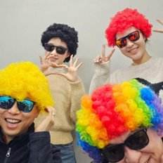 Bombe Ballet Rouge Lace Front Perruque Sans Colle Fibre Haute Température Cheveux Synthétiques Quatre-Coupe Pogle Cheveux Petit Cap Taille Haute Photo Vie - Product Image 1