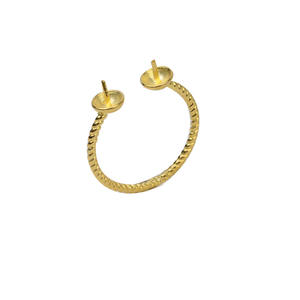 Anillo Abierto Ajustable de Plata S925 para Joyería DIY con Perlas, Doble Cuentas y Diseño de Espiral, Tamaño 6mm - Product Image 5