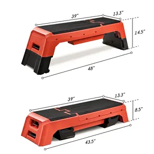 전문 에어로빅 데크 조절 plometrics 상자 심장 작업 무게 벤치 다기능 등받이 에어로빅 스텝 보드
